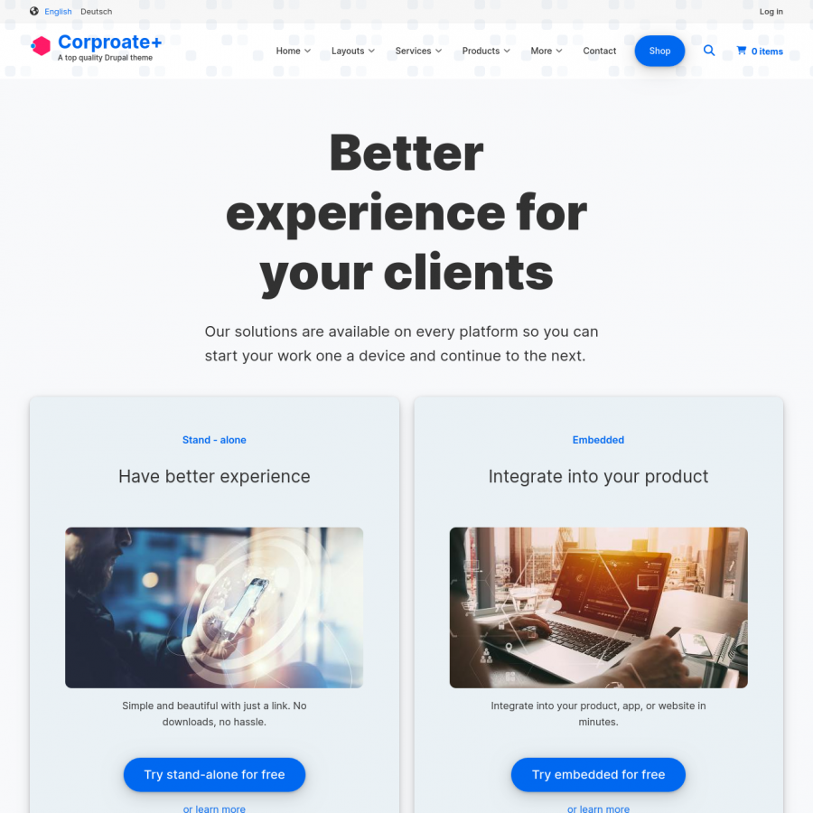 home page