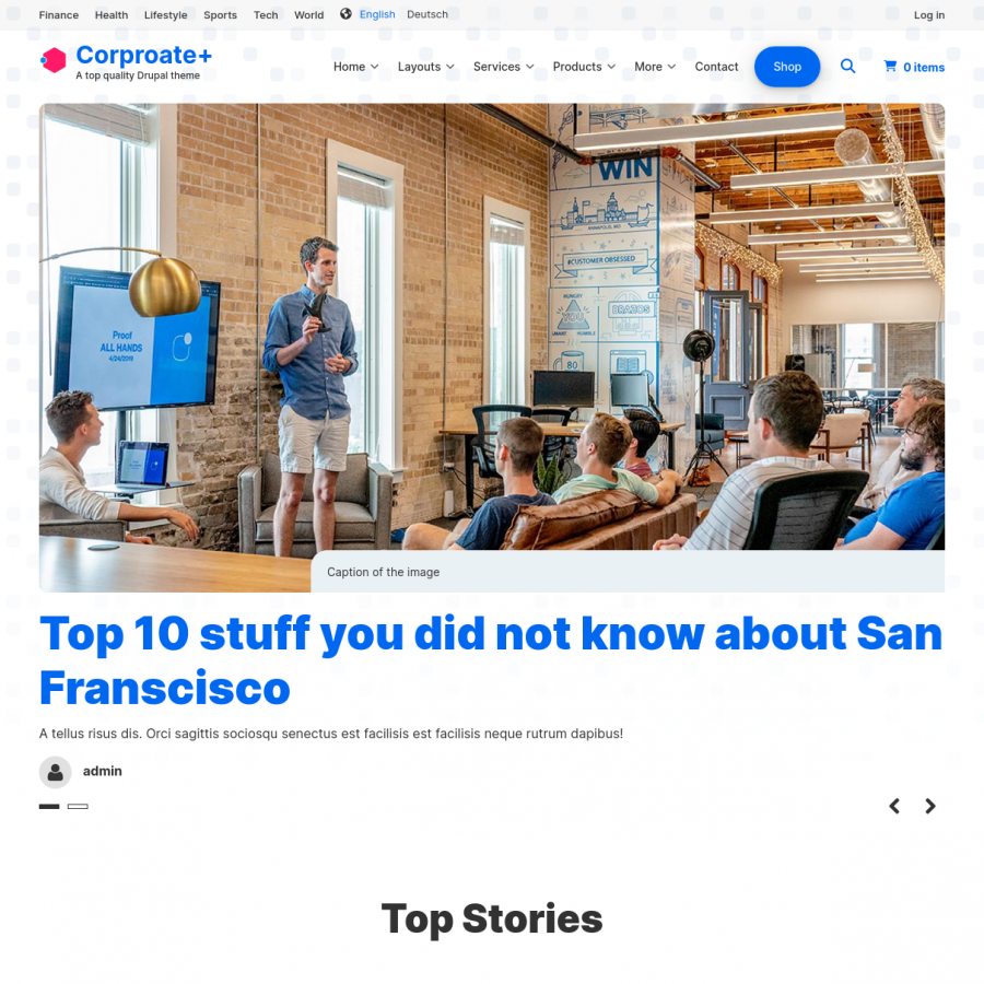 home page